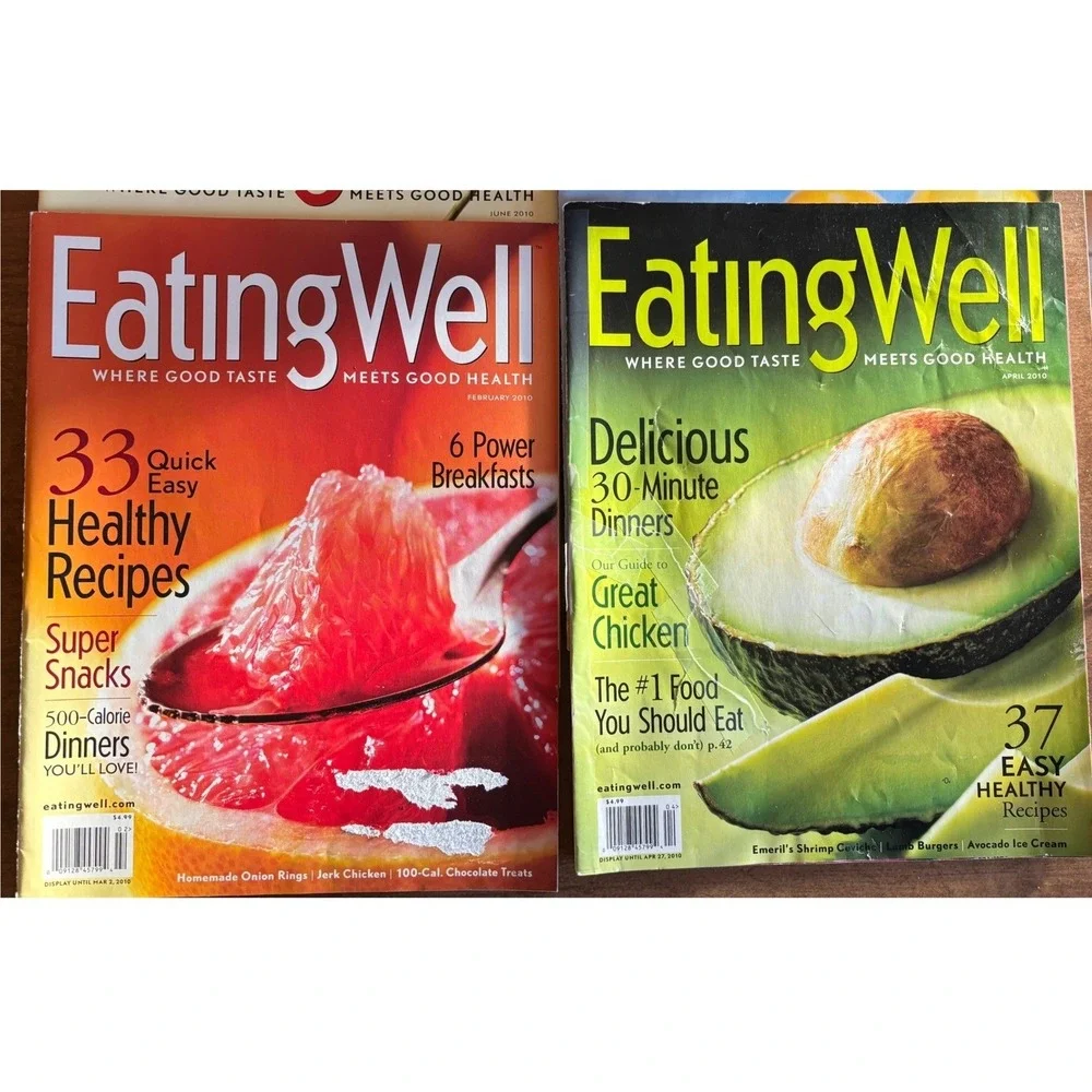 Eating Well Magazine 2010 Lot of 6 Issues Healthy Recipes Nutrition‎ Cooking